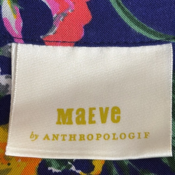 Anthropologie Maeve Bateau Buttondown Tie Front Shirt in Blue - Size 4 - Picture 5 of 9